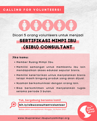 Poster SIBU Consultant Volunteer_Rev02
