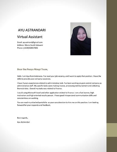 AYU ASTRANDARI COVER LETTER