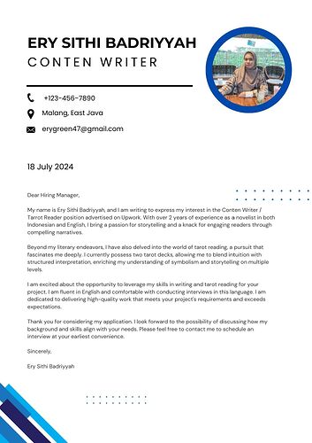 White and Blue Clean Lines Doctor Cover Letter